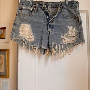 Levi’s Distressed Denim Shorts